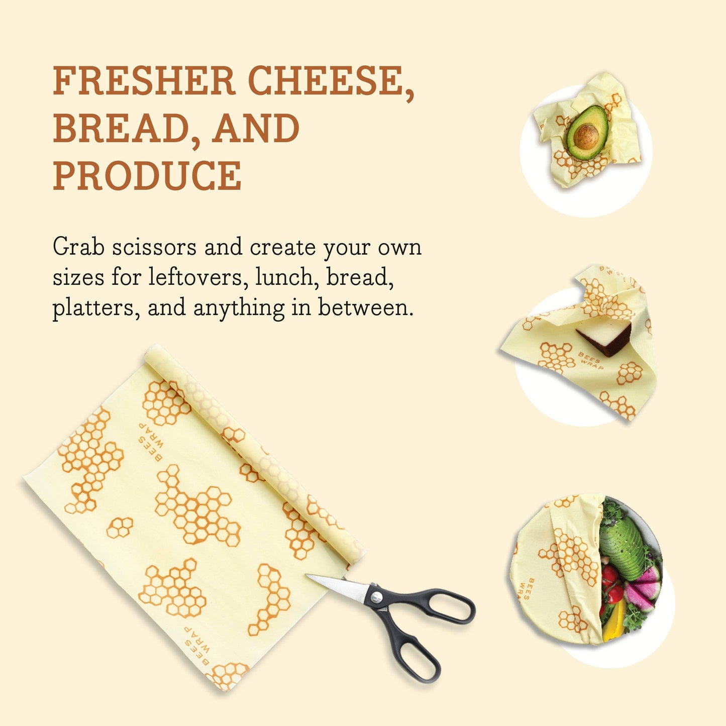Bee's Wrap - Cut-to-Size Roll - Bees & Bears