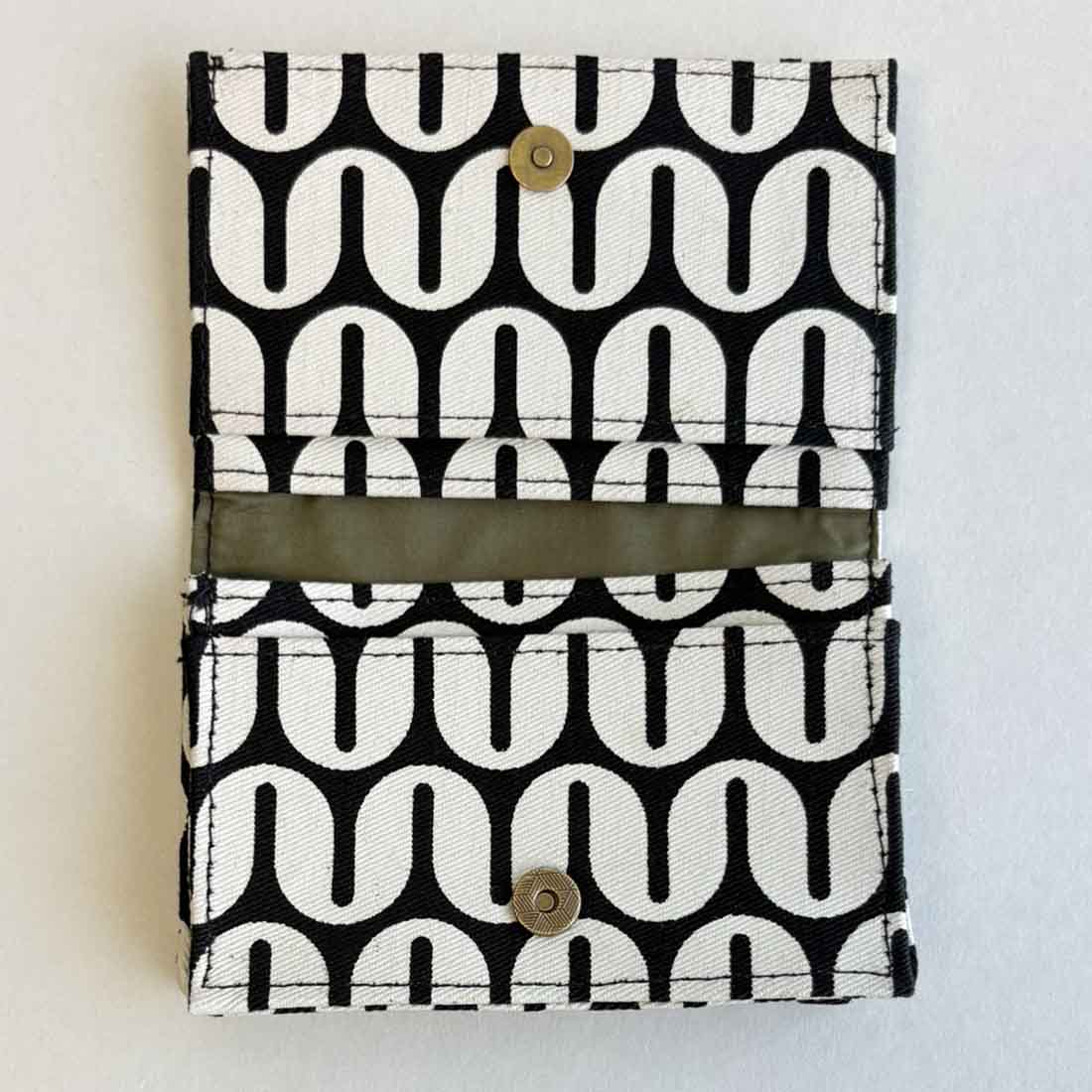 Canvas Card Holder - Retro Prints - Slim Vegan Wallet