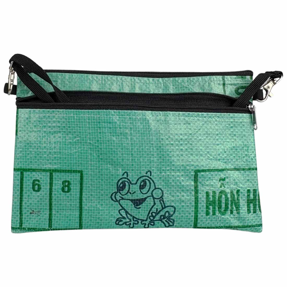 Recycled Feed Bag - Double Zip Case