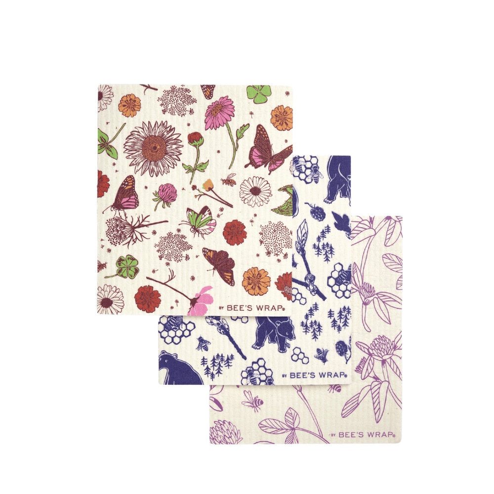Bee's Wrap - Swedish Dishcloth 3 Pack - Original Mixed Prints