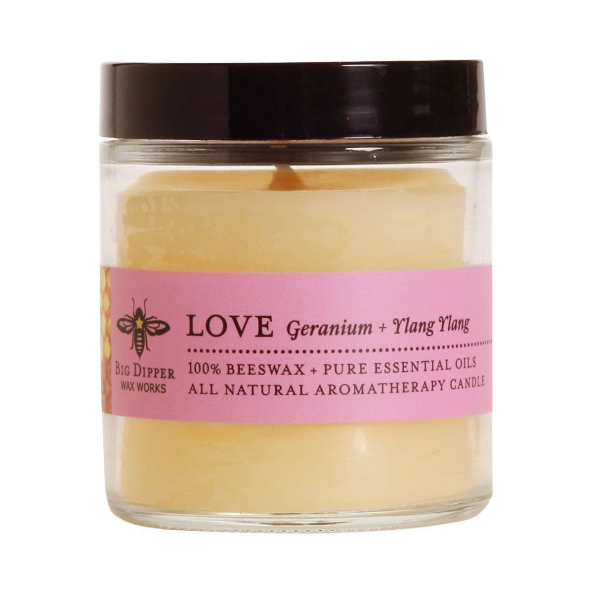 Big Dipper Wax Works - Apothecary Glass Candle – Pure Beeswax Aromatherapy – 3.2oz
