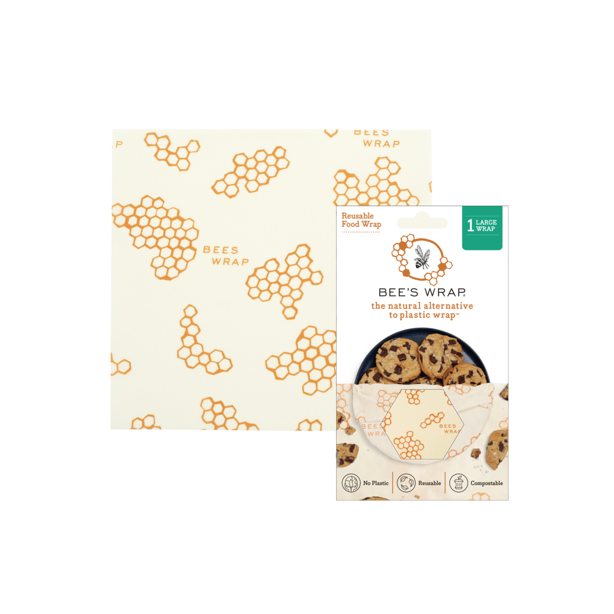 Bee's Wrap - Large Wrap - Honeycomb Print