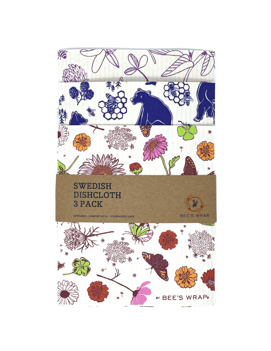 Bee's Wrap - Swedish Dishcloth 3 Pack - Original Mixed Prints