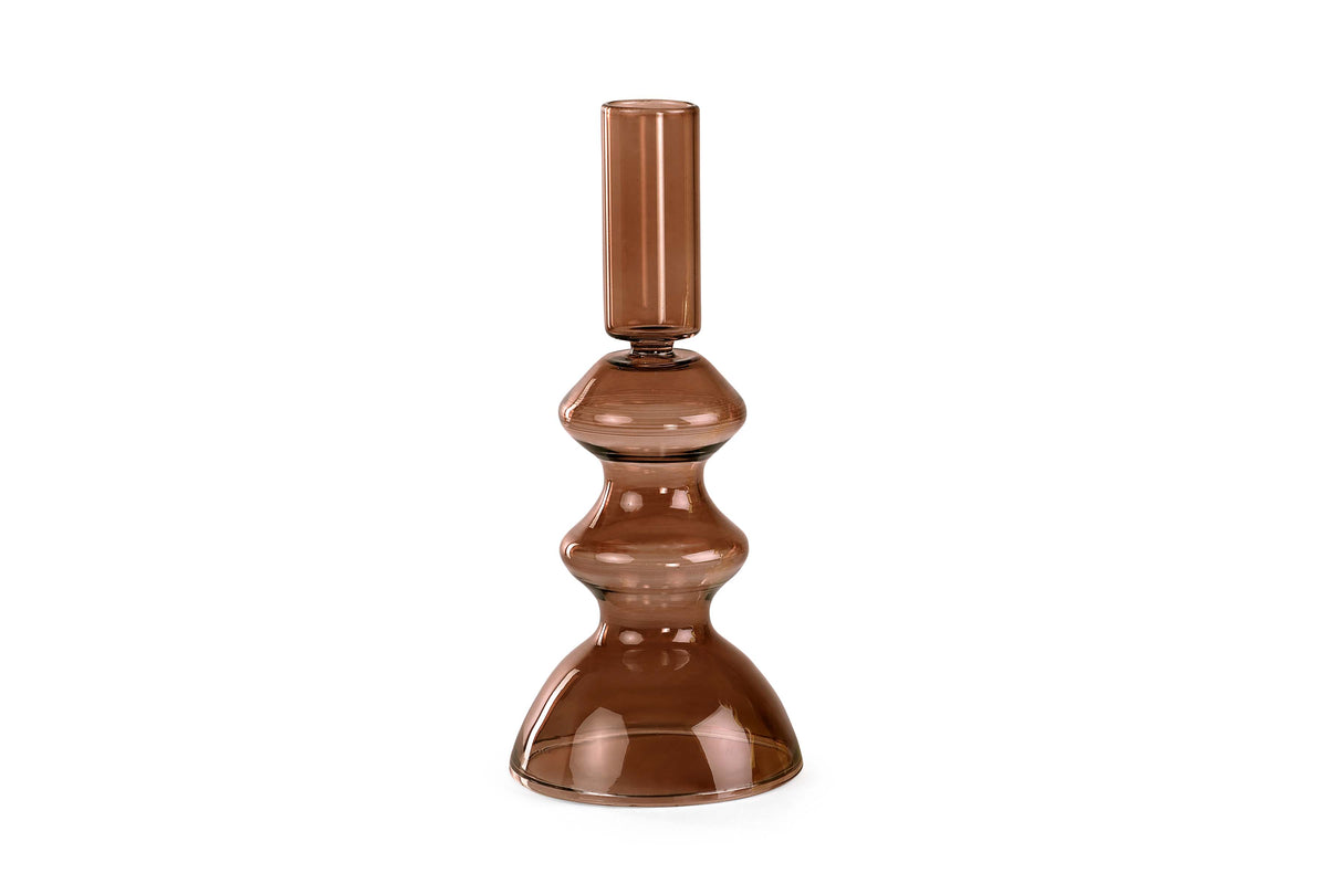 Retro Glass Candle Stick Holder