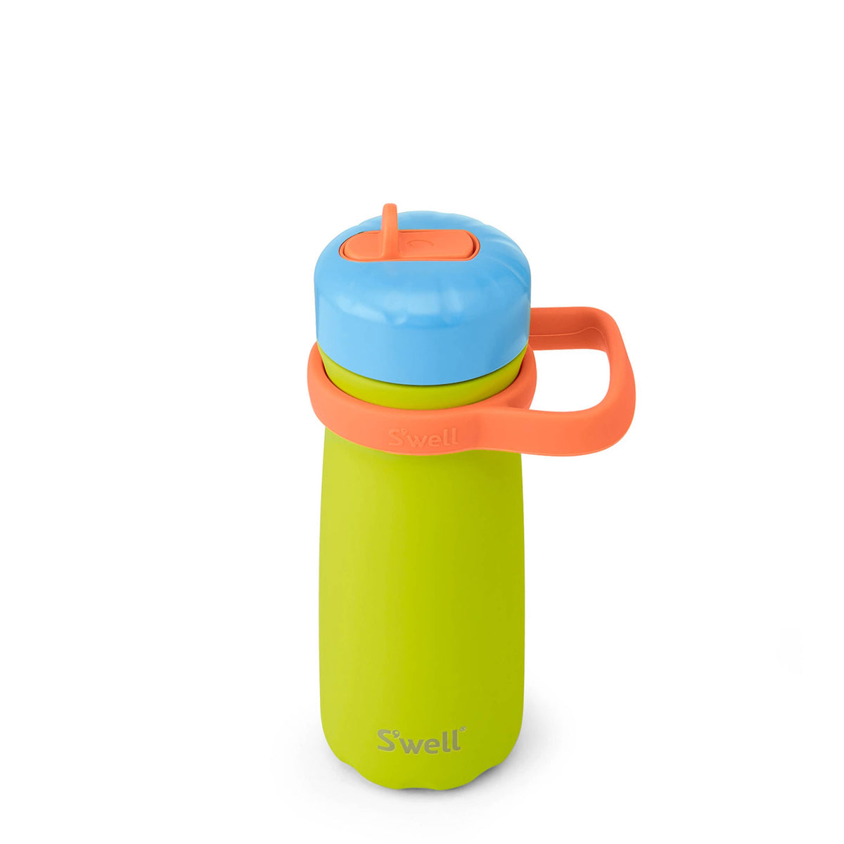 16oz Lime Sherbet Traveler with Flip Straw Lid