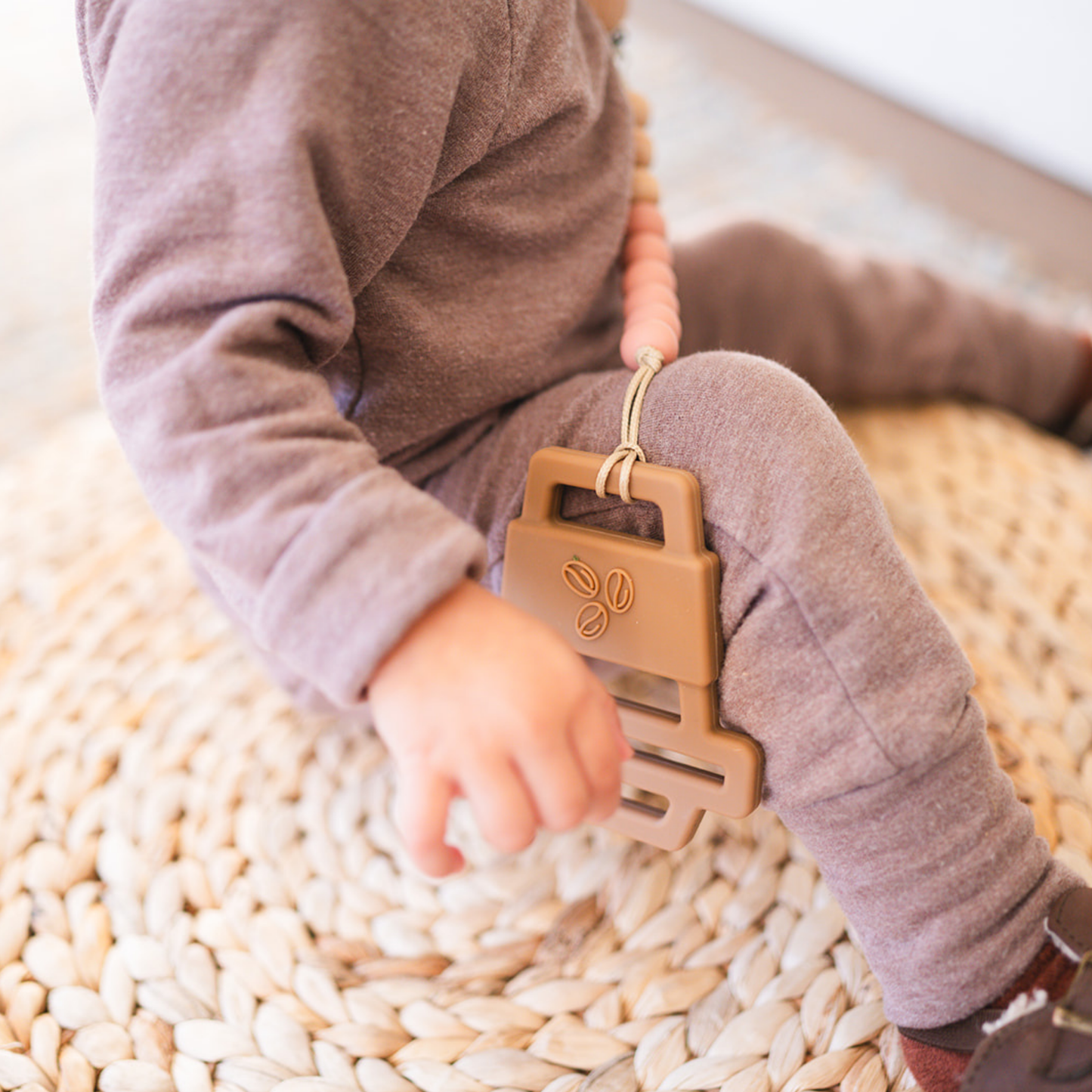 Beaded Wooden & Silicone Pacifier Clip