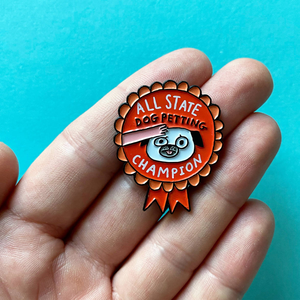 Badge Bomb - Dog Petting Champion Enamel Pin