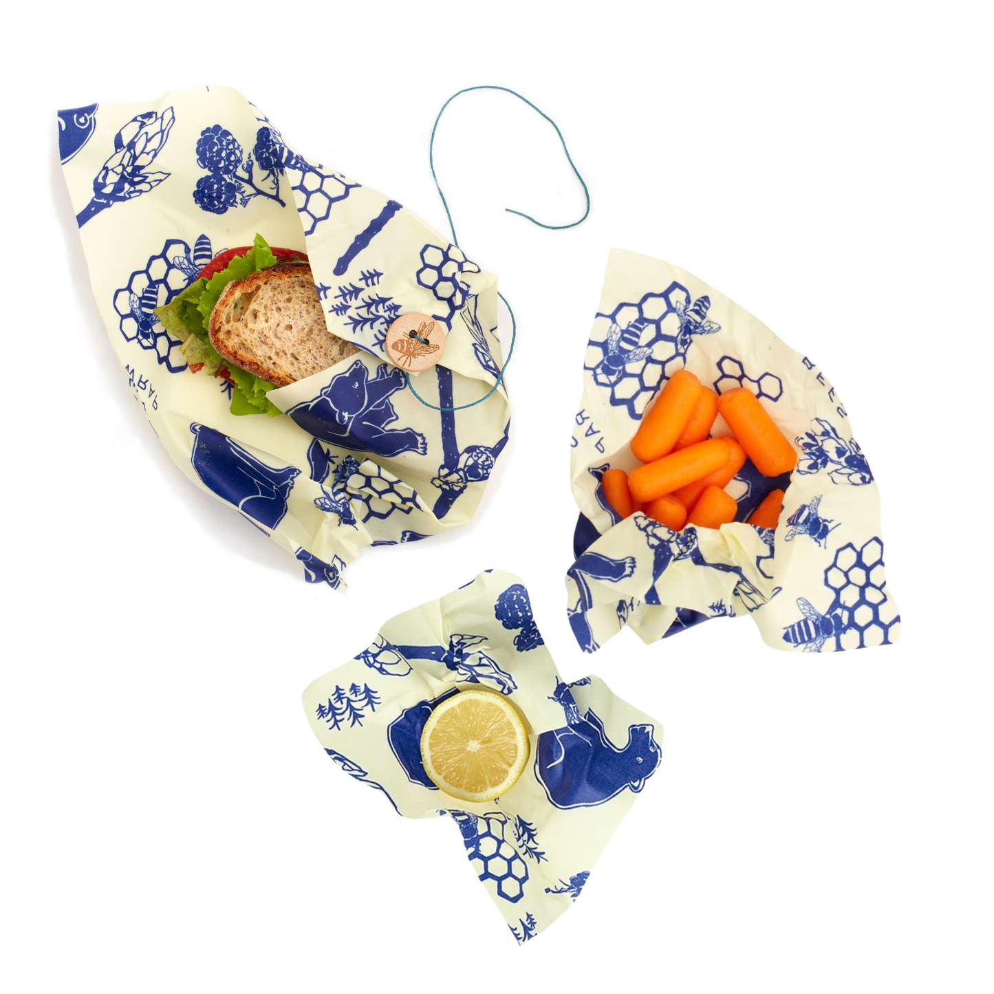 Bee's Wrap - Lunch Pack - Bees & Bears Print