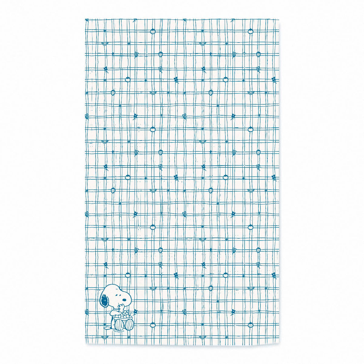 3P4 x Peanuts® - Snoopy Cherry Basket Tea Towel (Blue)