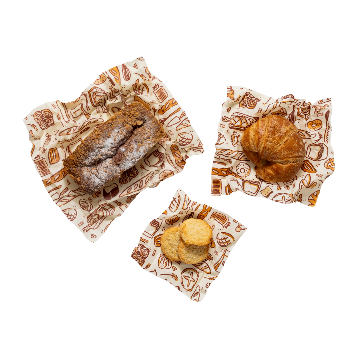 Bee's Wrap - New! Bakery Lane - Assorted 3 Pack - Seasonal Print