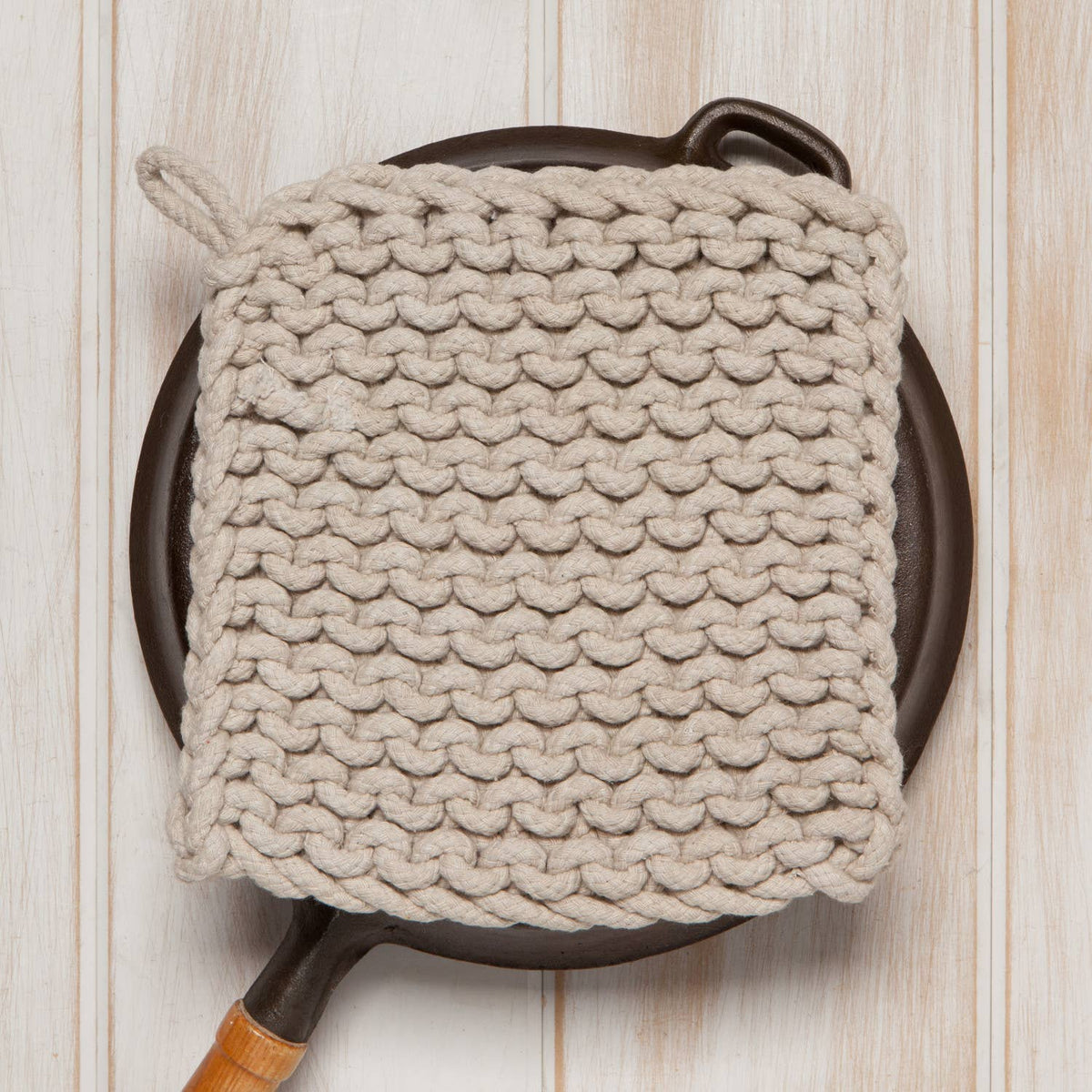 Danica Heirloom - Dove Gray Knit Potholder