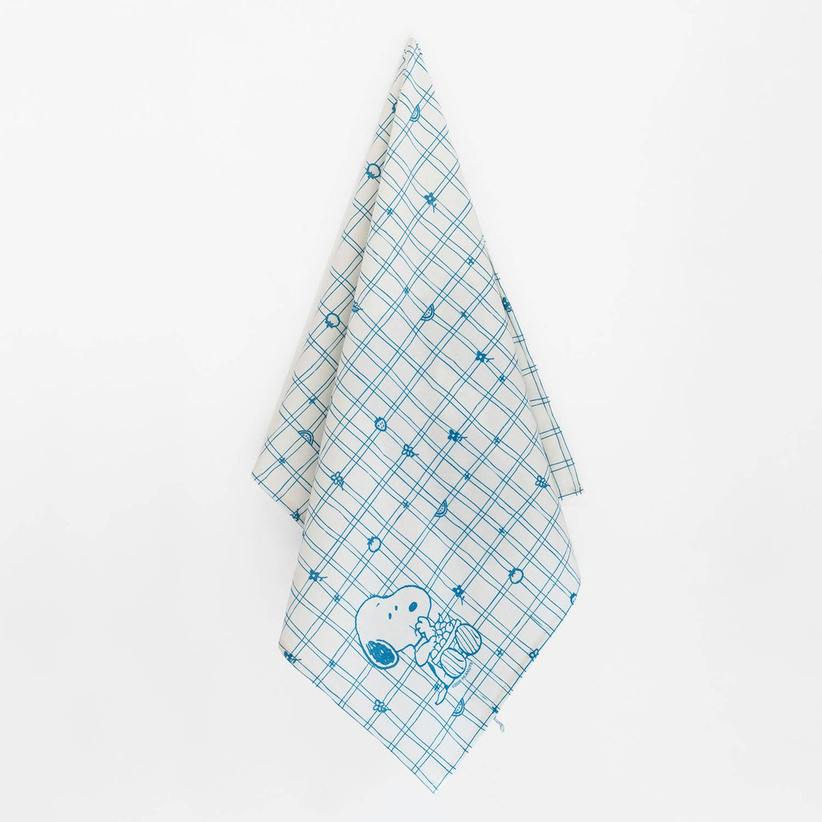 3P4 x Peanuts® - Snoopy Cherry Basket Tea Towel (Blue)
