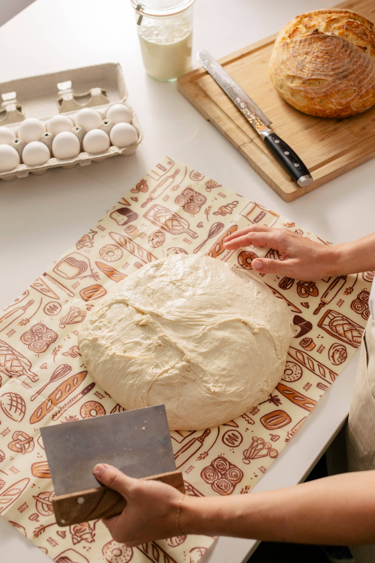Bee's Wrap - New! Bakery Lane - Bread Wrap, Seasonal Print