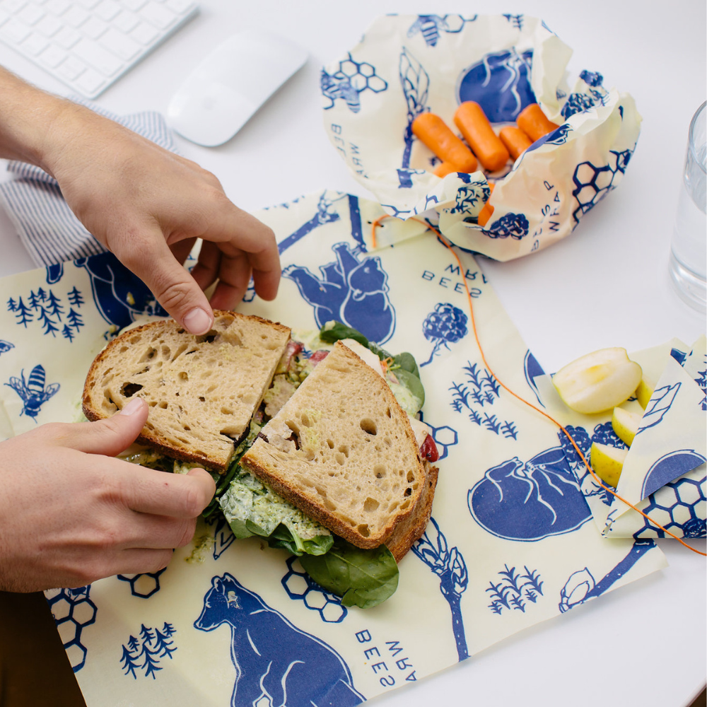 Bee's Wrap - Lunch Pack - Bees & Bears Print