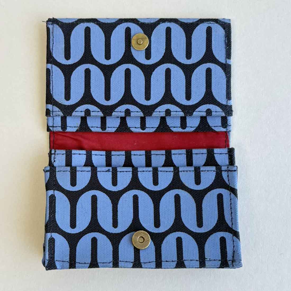 Canvas Card Holder -  Retro Prints - Slim Vegan Wallet