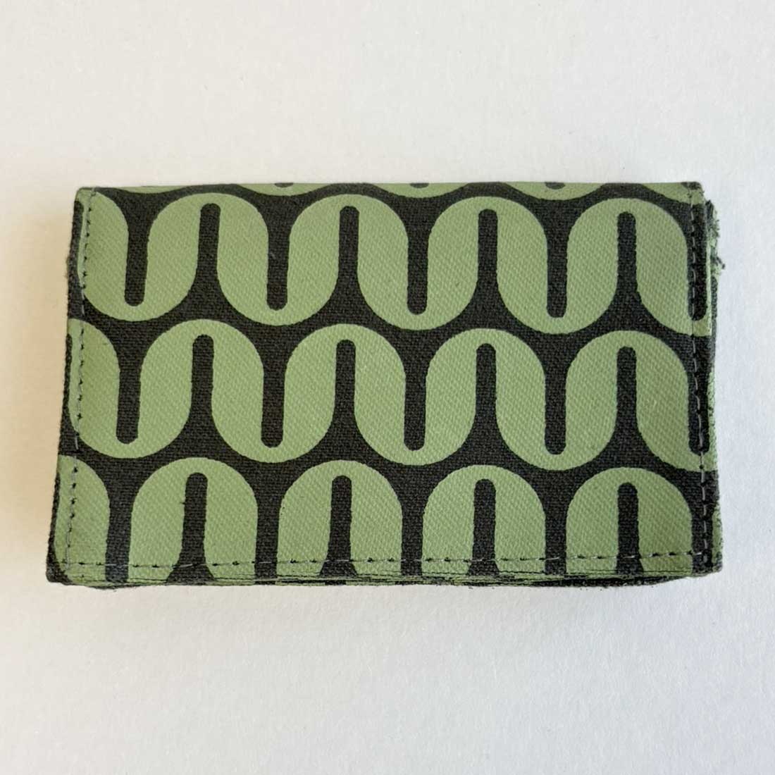 Canvas Card Holder -  Retro Prints - Slim Vegan Wallet