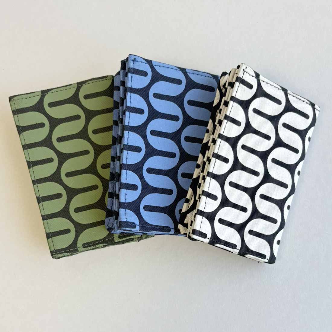 Canvas Card Holder -  Retro Prints - Slim Vegan Wallet