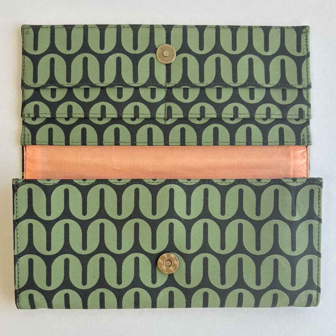 Canvas Wallet - Geometric - Fair Trade Long Wallet