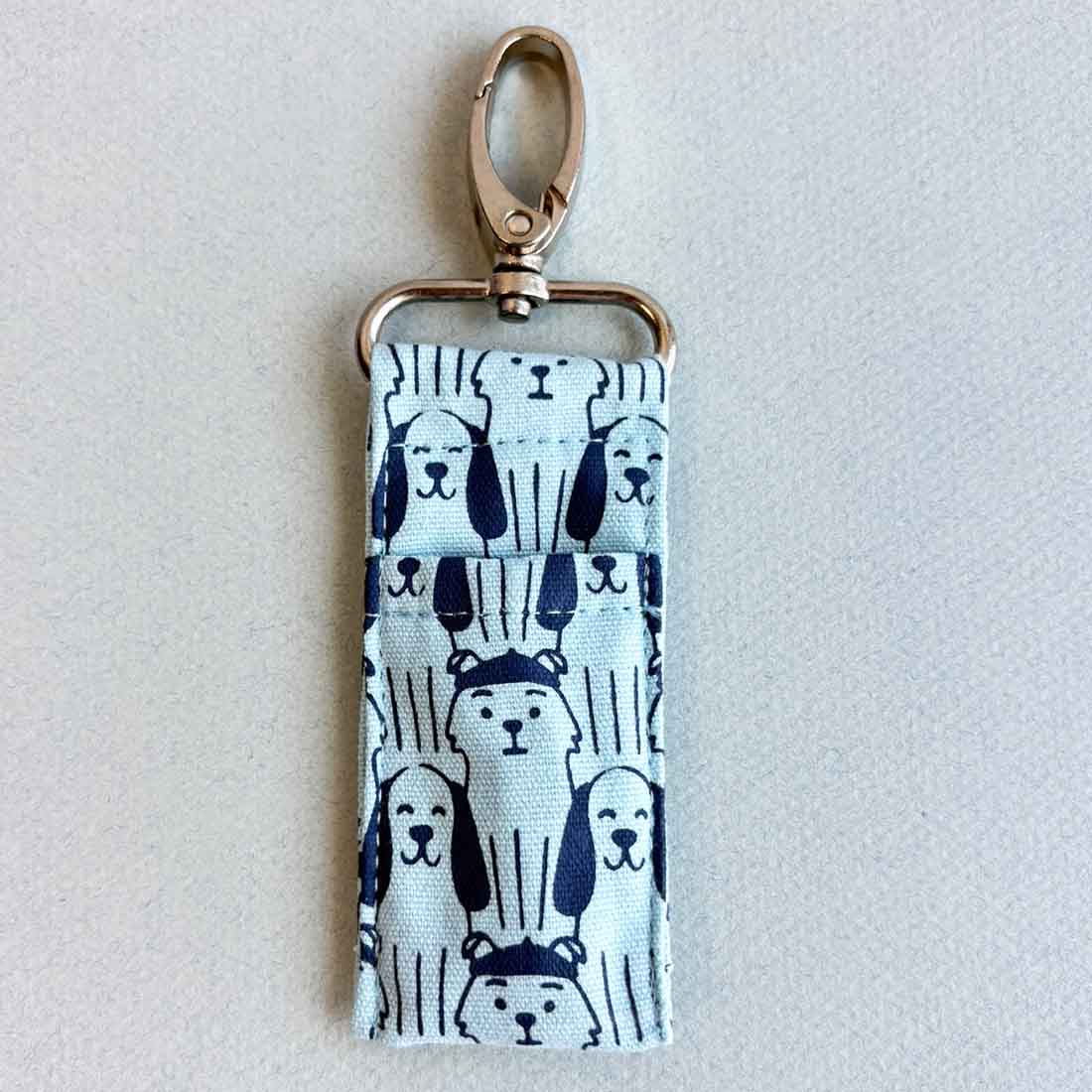 Cotton Canvas Lip Balm Bag -  Dog Prints