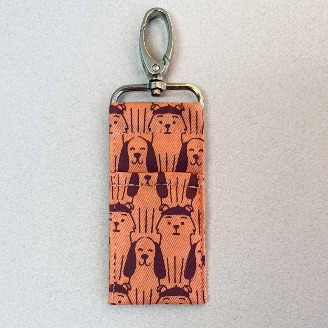 Cotton Canvas Lip Balm Bag -  Dog Prints