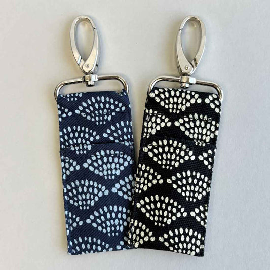 Cotton Canvas Lip Balm Bag - Dots Print