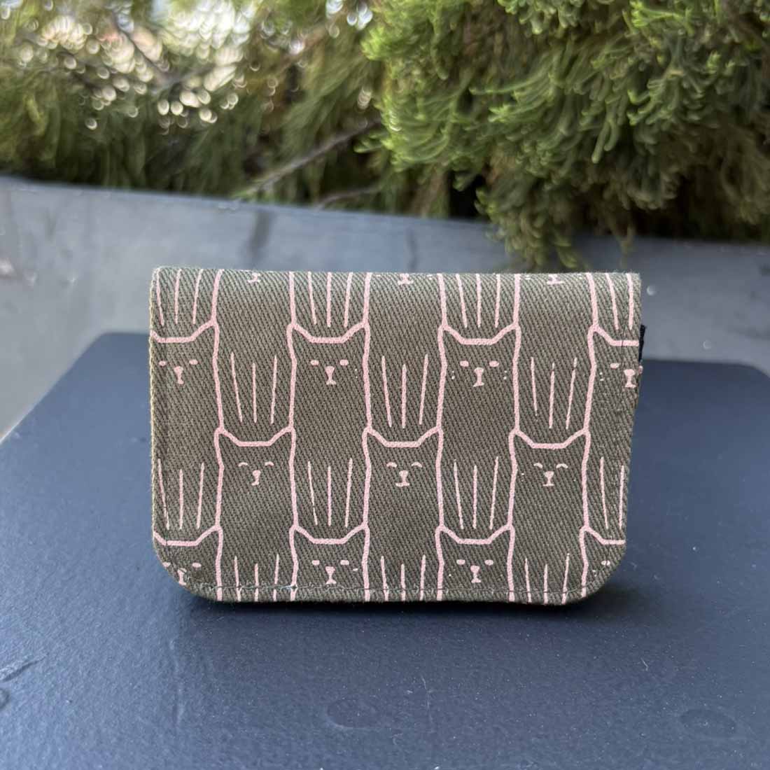Cotton Card Holder -  Cat Prints