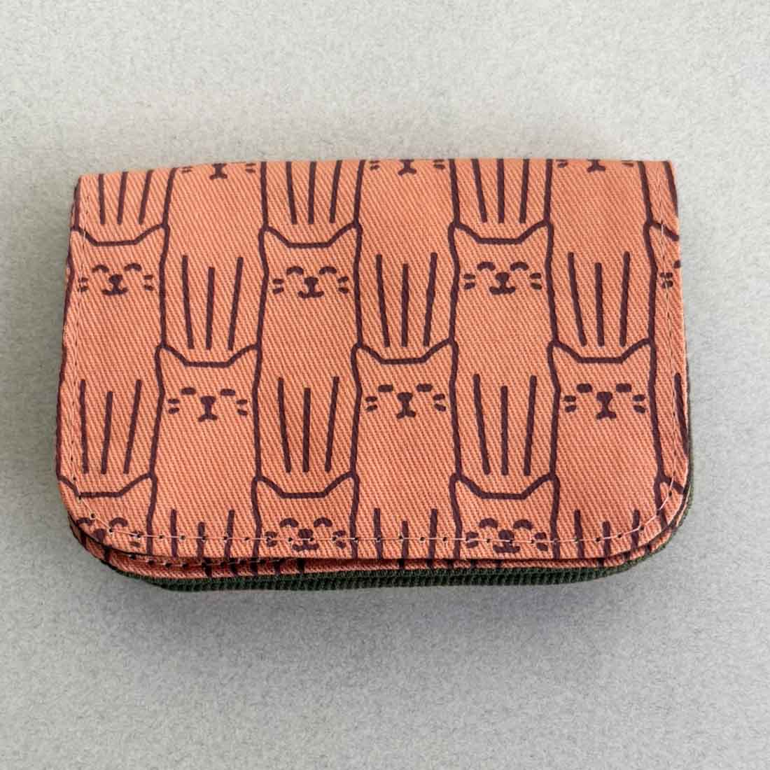 Cotton Card Holder -  Cat Prints