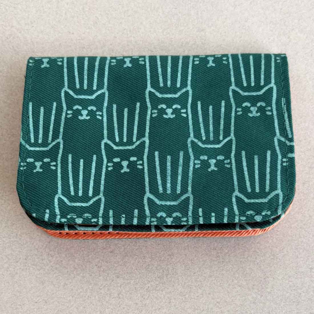 Cotton Card Holder -  Cat Prints