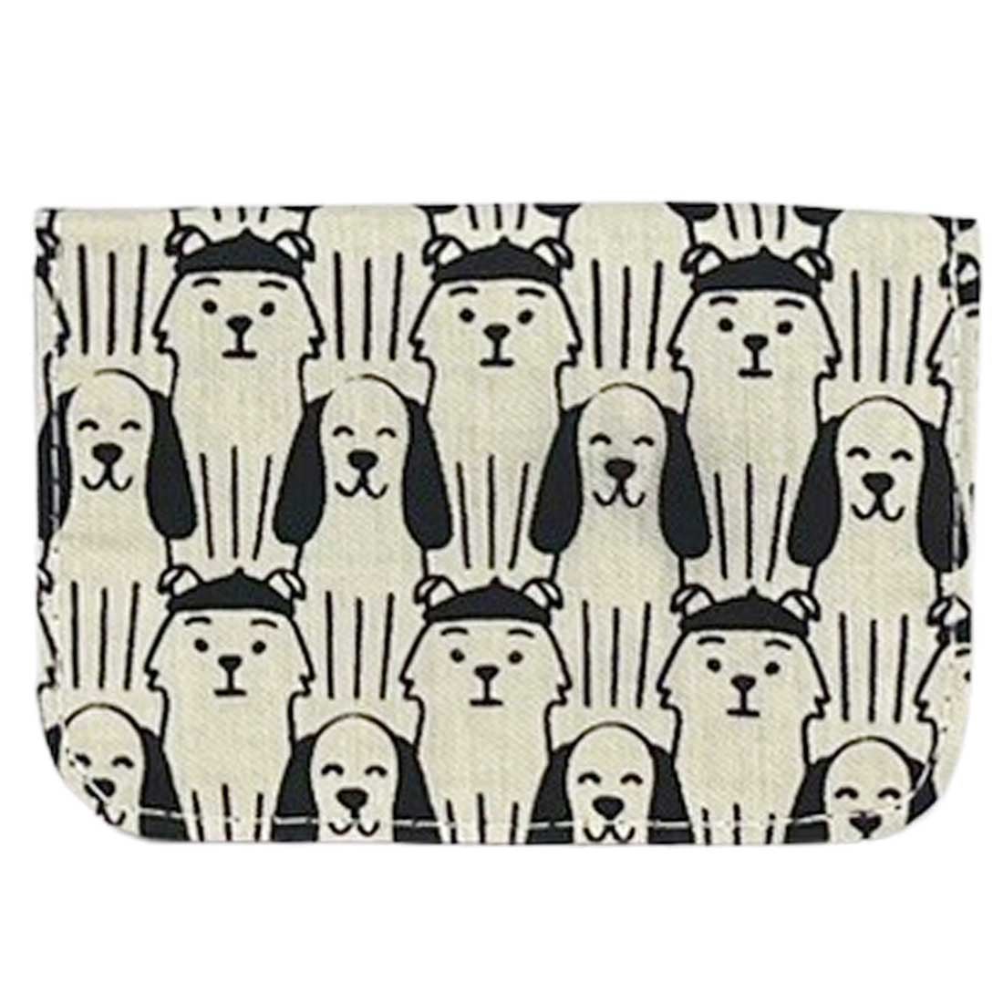 Cotton Card Holder - Dog Prints