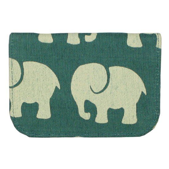 Cotton Card Holder - Elephant Prints