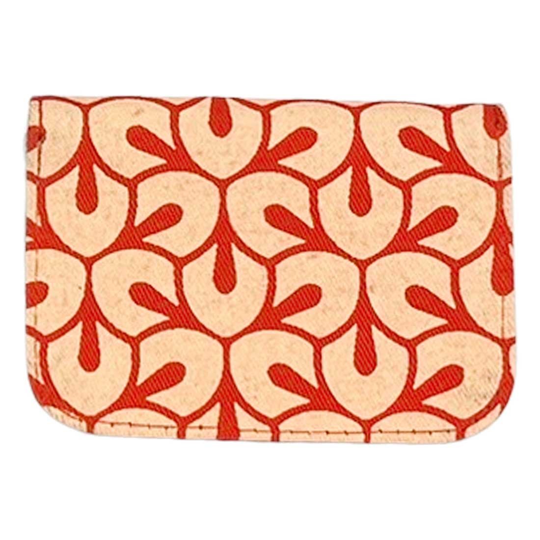 Cotton Card Holder - Leaf Prints