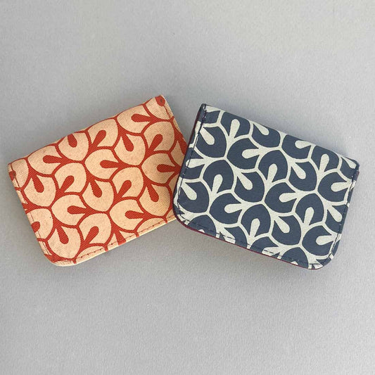 Cotton Card Holder - Leaf Prints