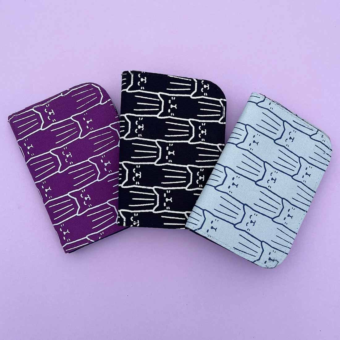 Cotton Card Holder -  Cat Prints
