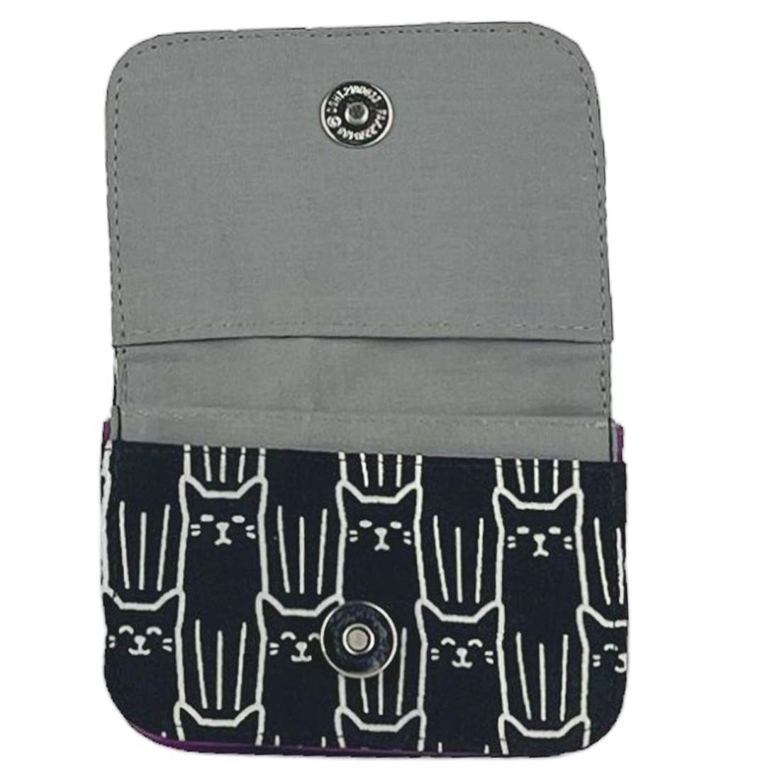 Cotton Card Holder -  Cat Prints