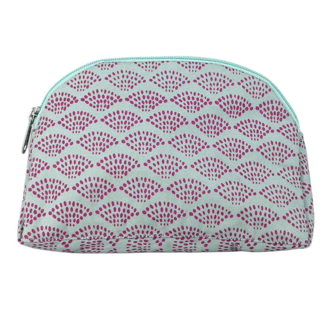 Cotton Cosmetic Case - Multipurpose Pouch - Spring Dots
