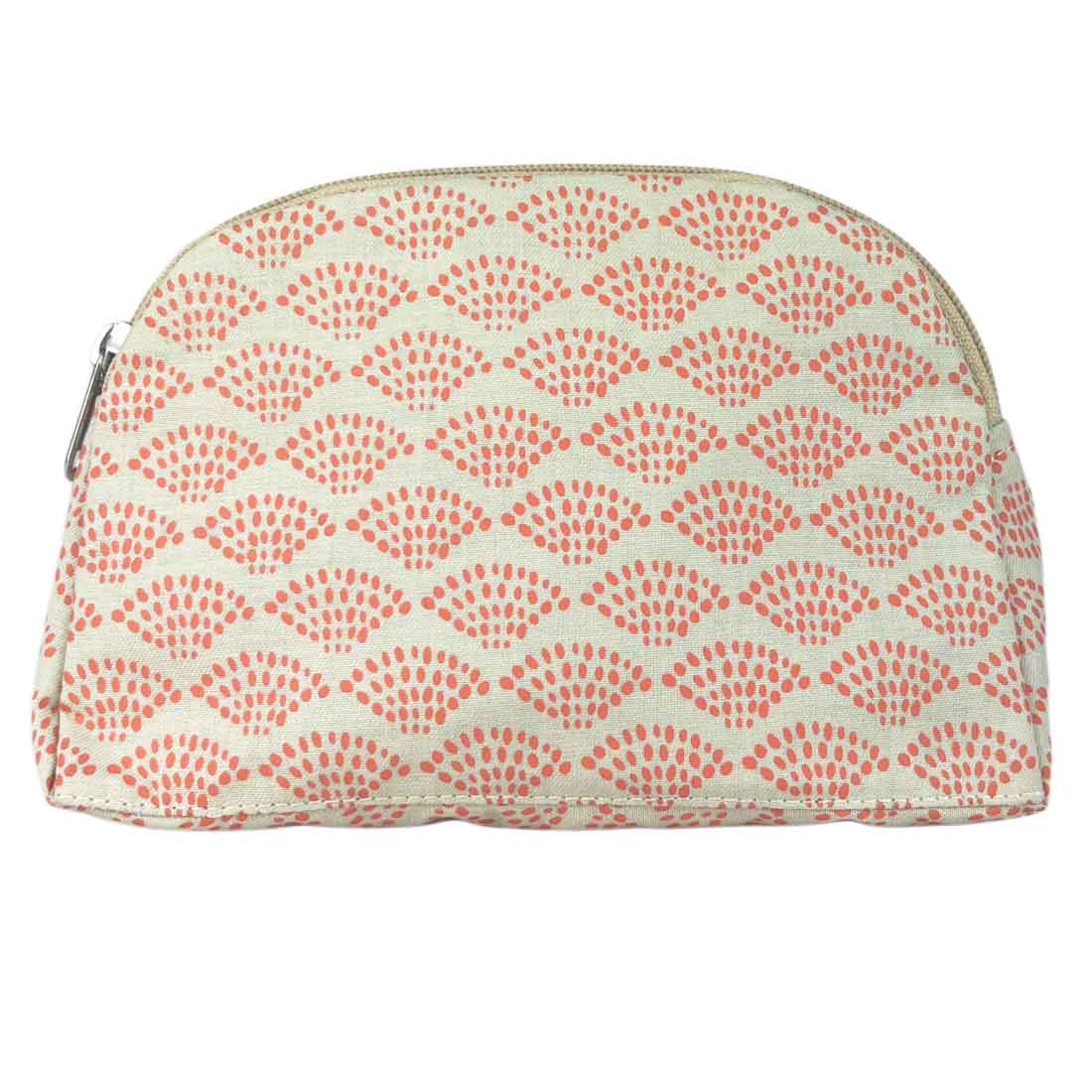 Cotton Cosmetic Case - Multipurpose Pouch - Spring Dots