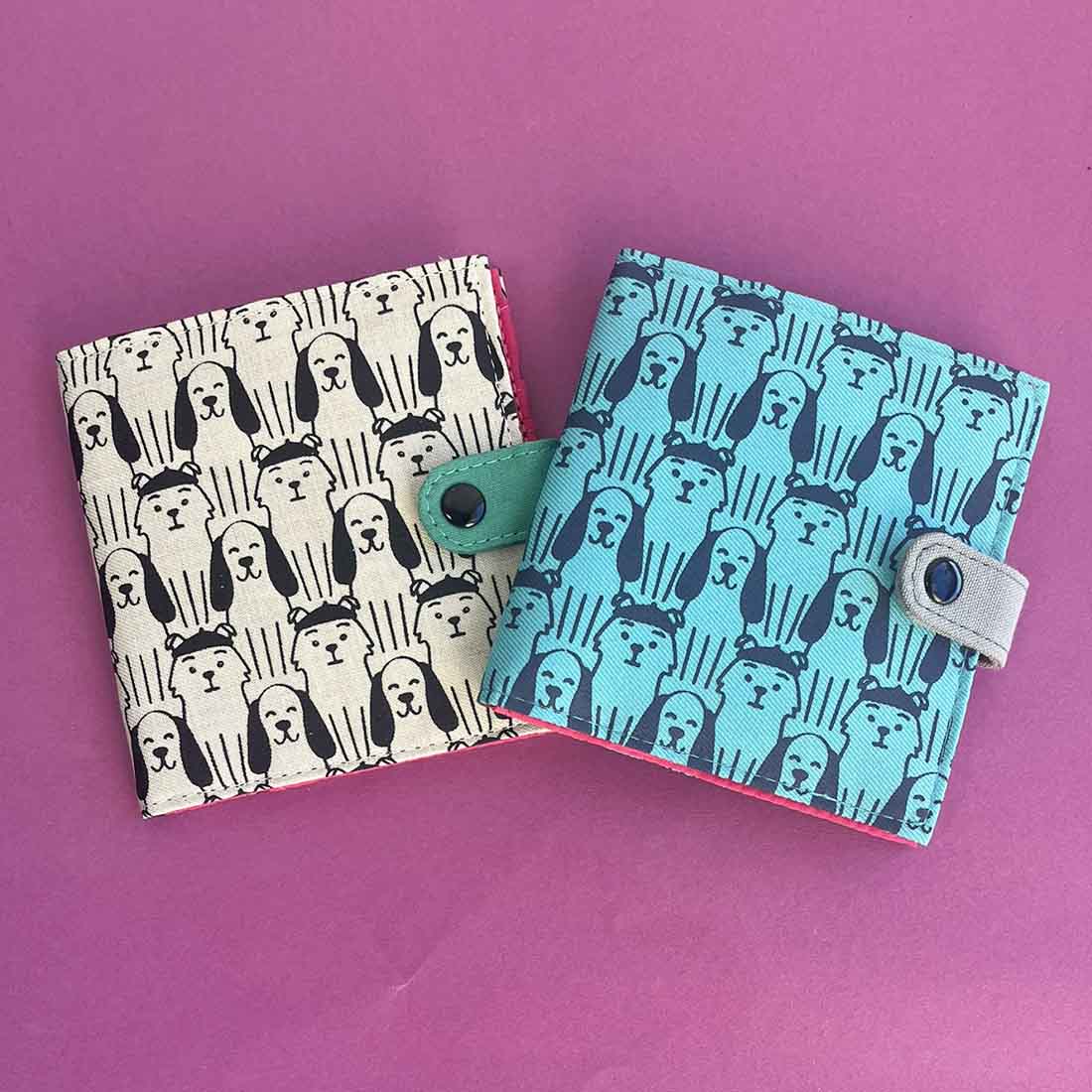 Cotton Fair Trade Wallet - Dog Prints