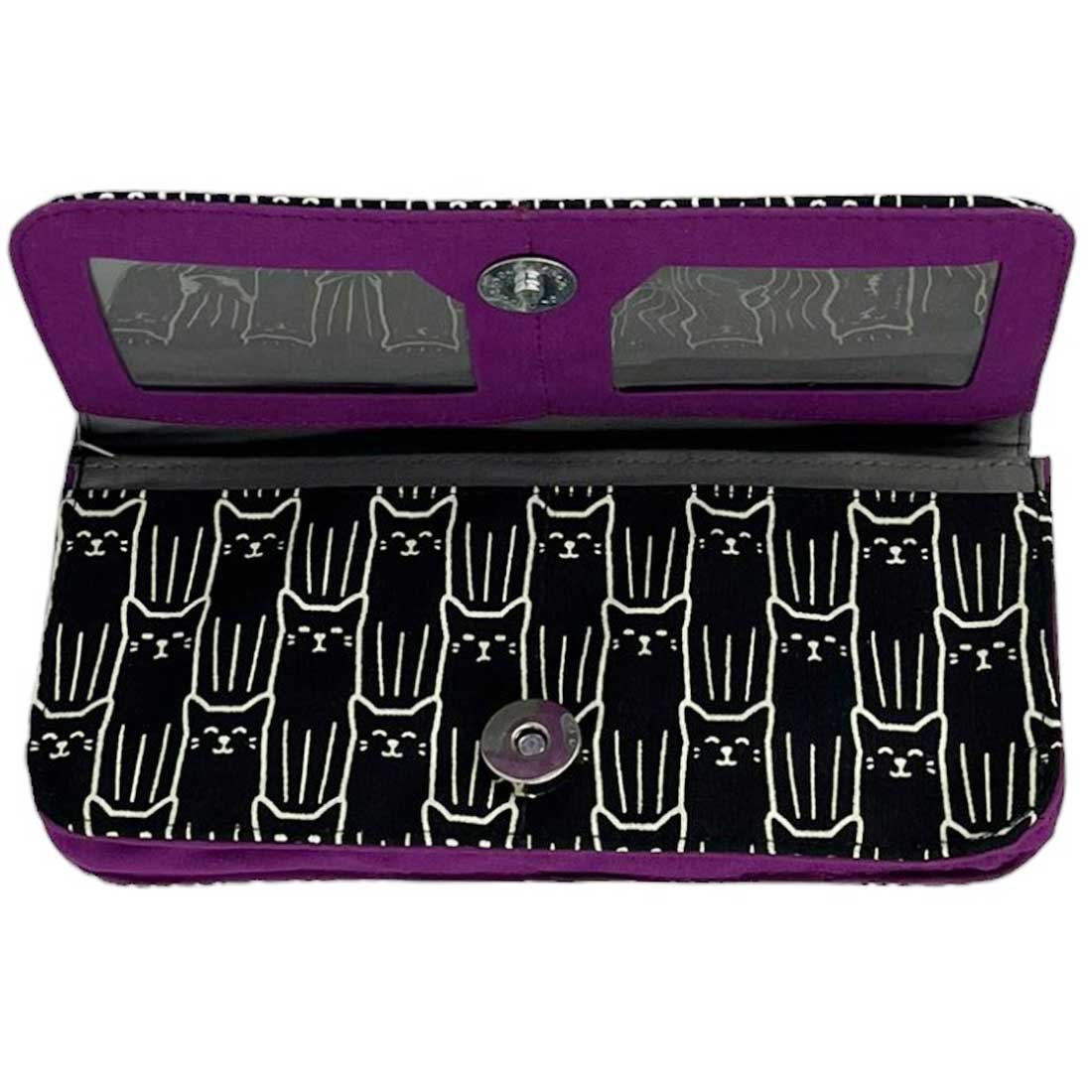 Cotton Long Wallet - Cat Prints