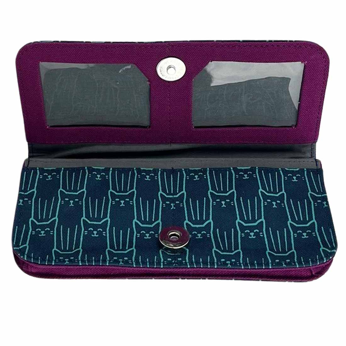 Cotton Long Wallet - Cat Prints