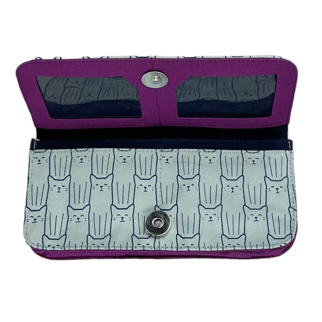 Cotton Long Wallet - Cat Prints