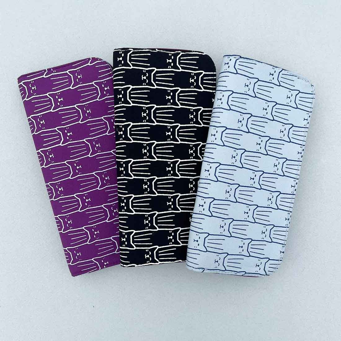 Cotton Long Wallet - Cat Prints