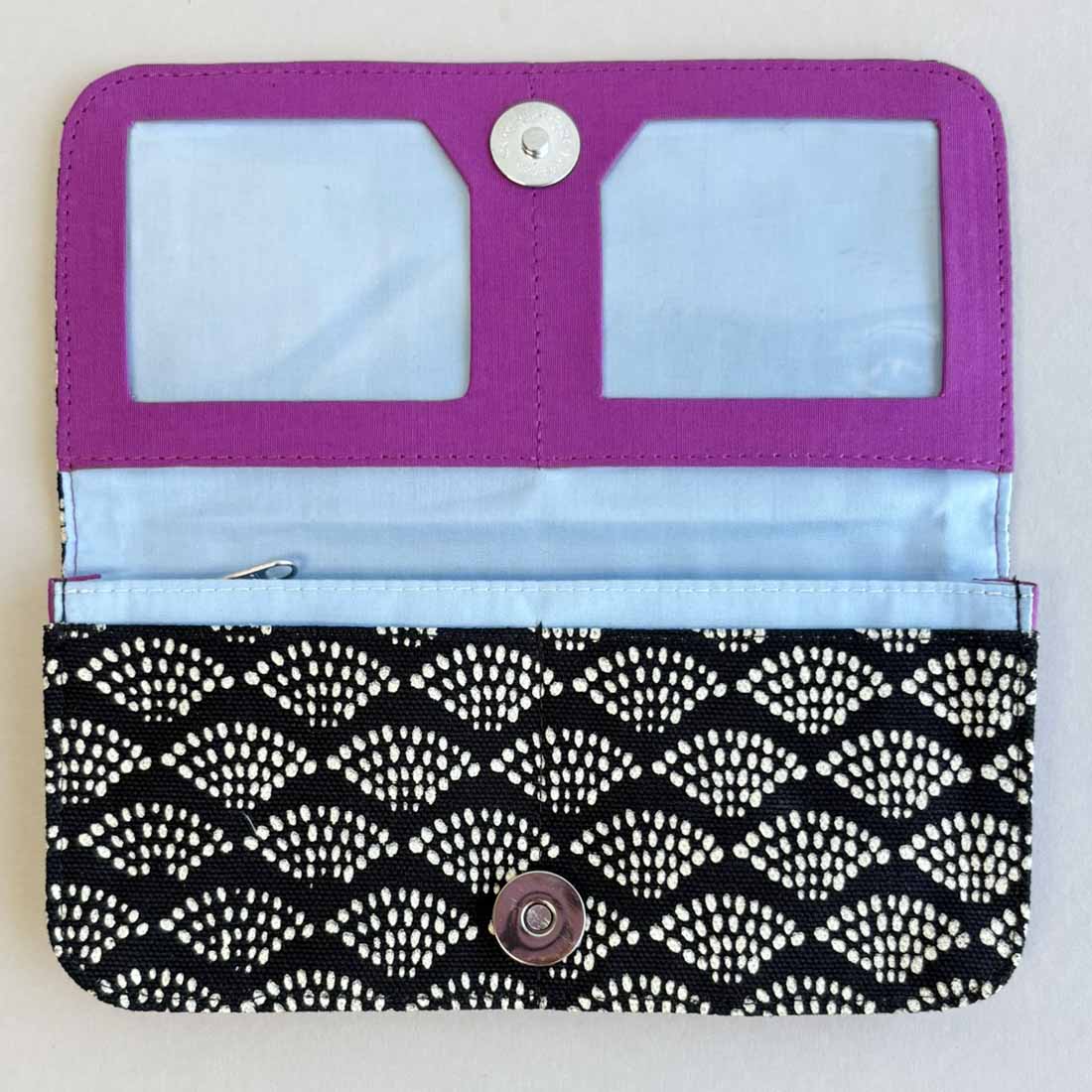 Cotton Long Wallet - Dots Print