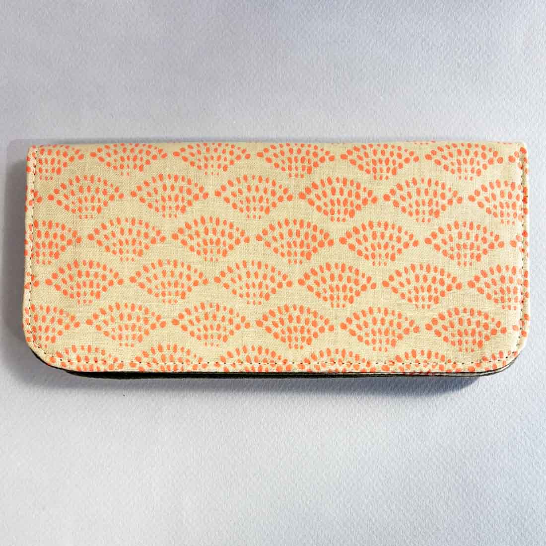 Cotton Long Wallet - Dots Print