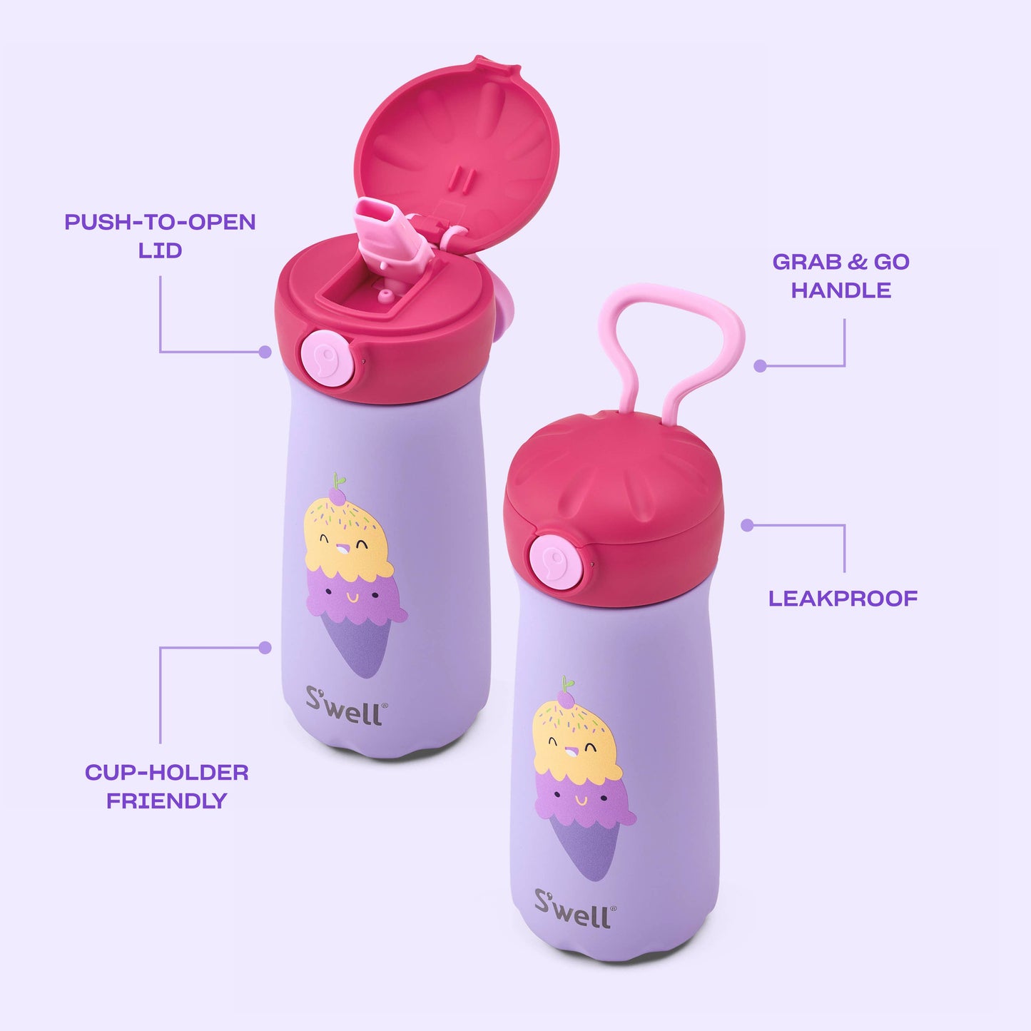 14oz Happy Scoops Pop Top Traveler