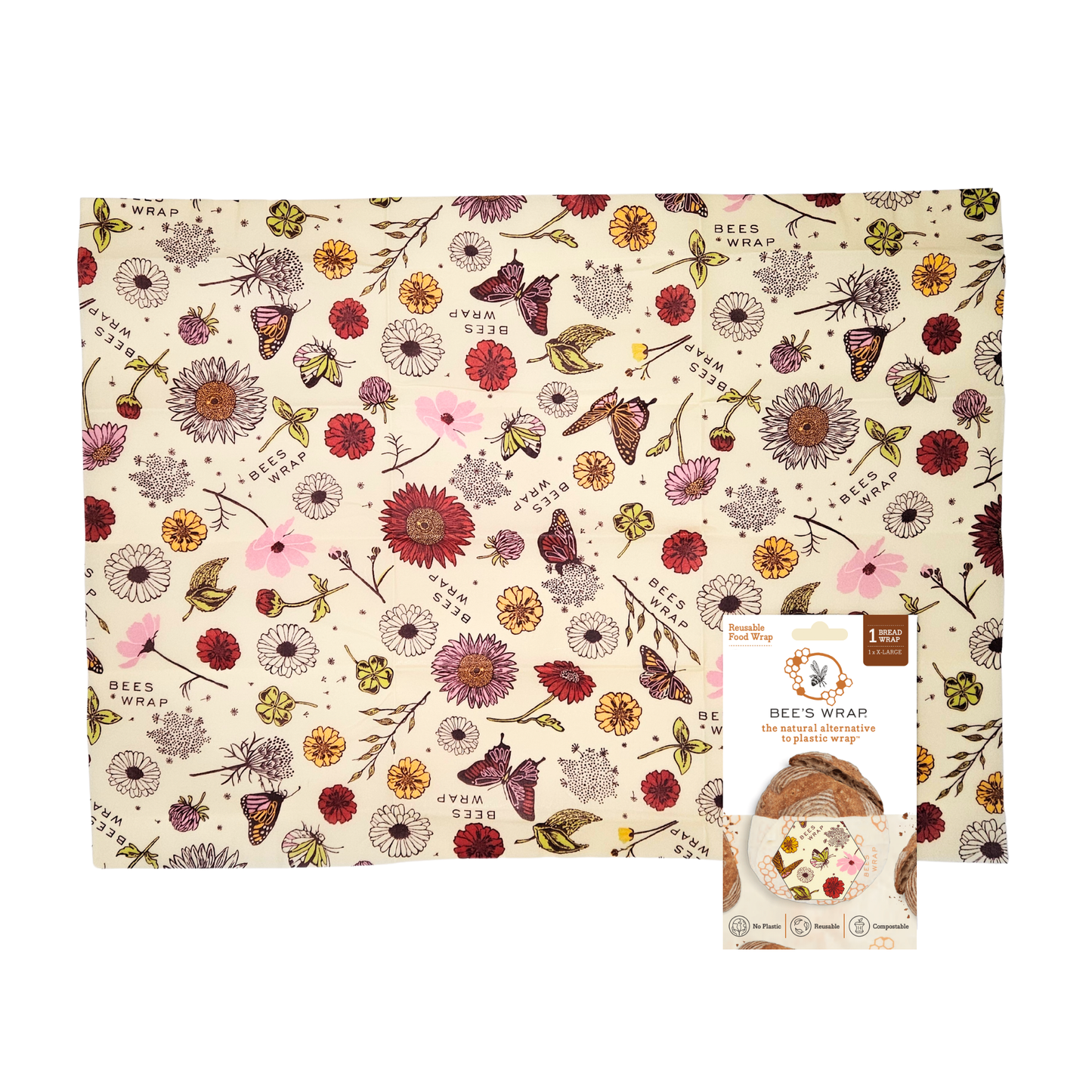 Bee's Wrap - Bread Wrap - Meadow Magic, New for 2026