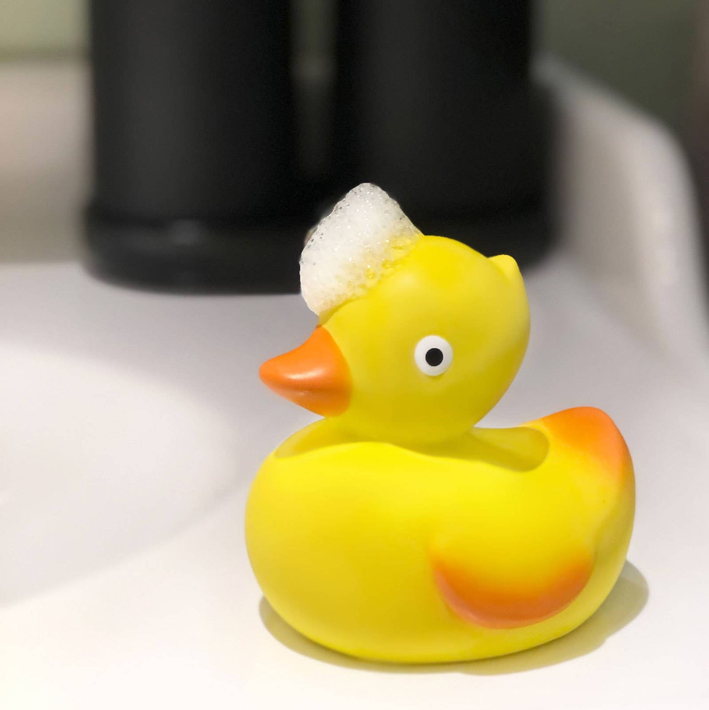 CaaOcho Natural Rubber Toys - Natural Rubber Ducky Non-Toxic Bath Toy, Mold-free design