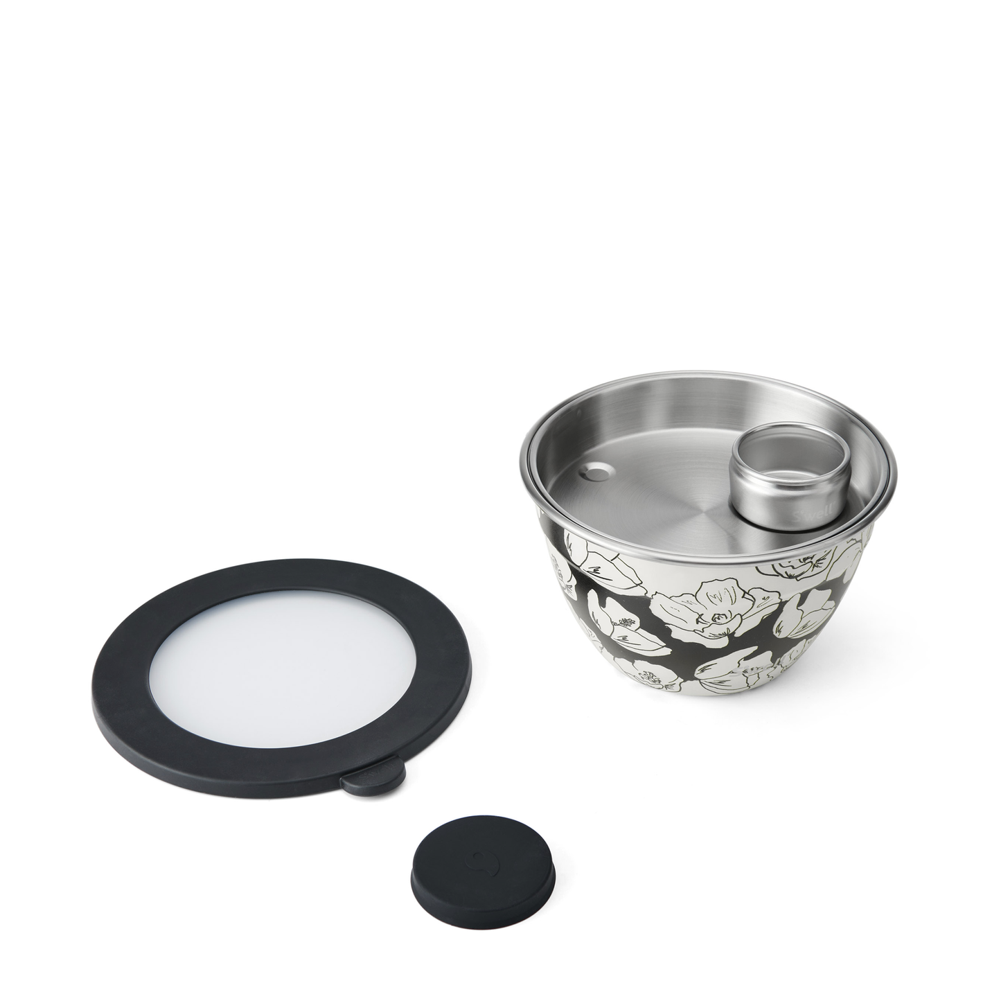 64oz Charcoal Bloom Salad Bowl Kit