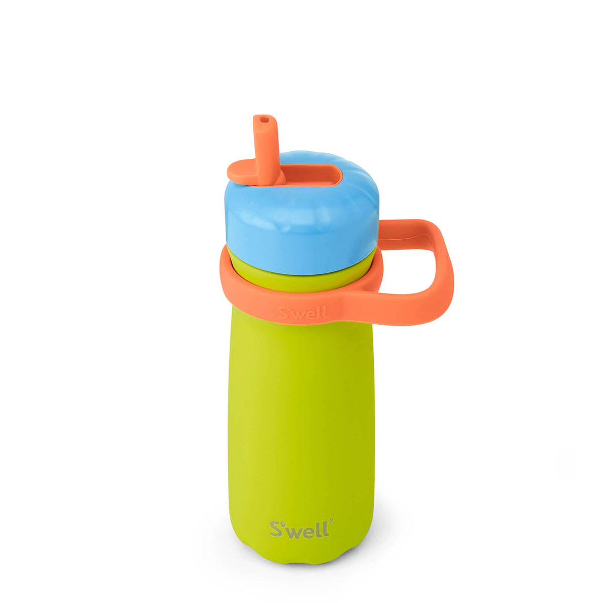 16oz Lime Sherbet Traveler with Flip Straw Lid