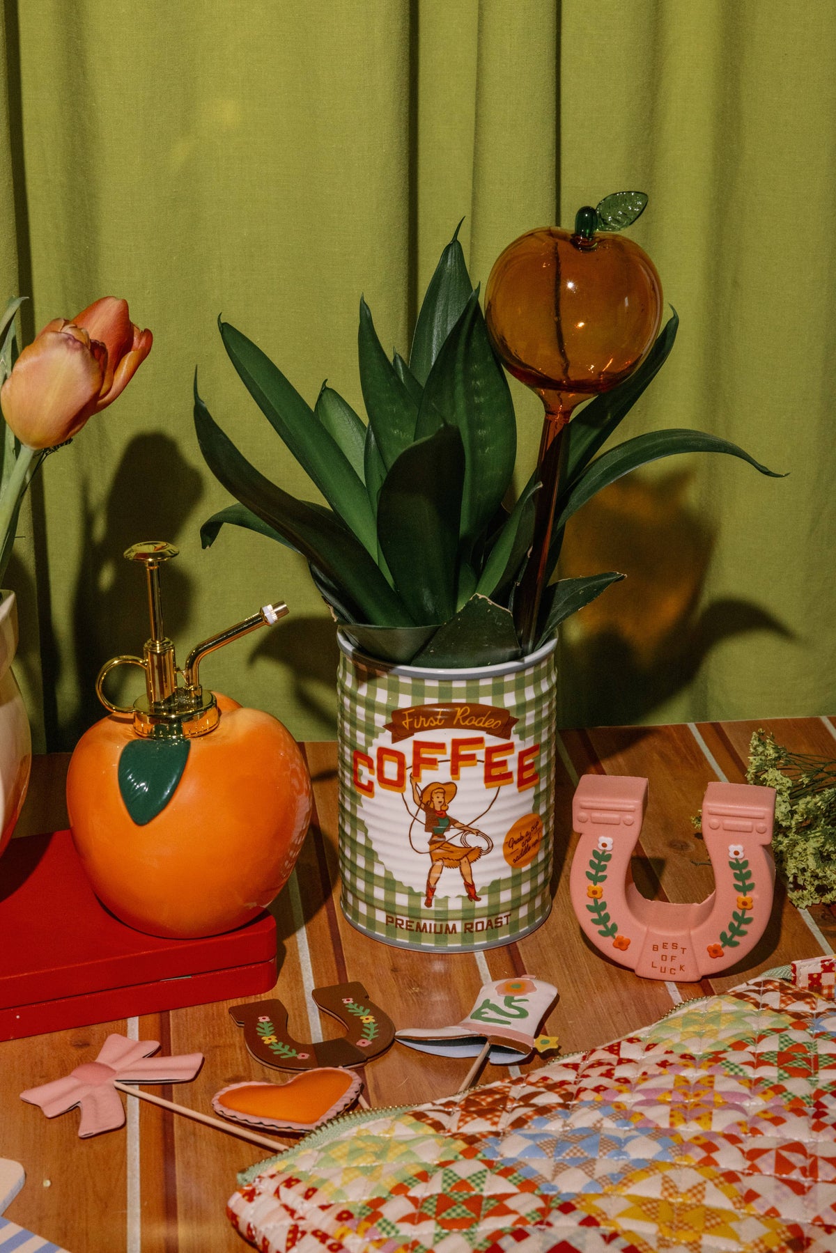 Ceramic Planter, Coffee Can