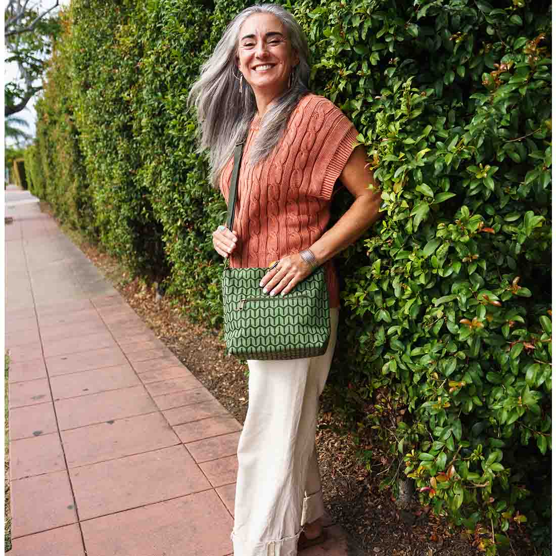 Medium Cotton Crossbody Retro Prints